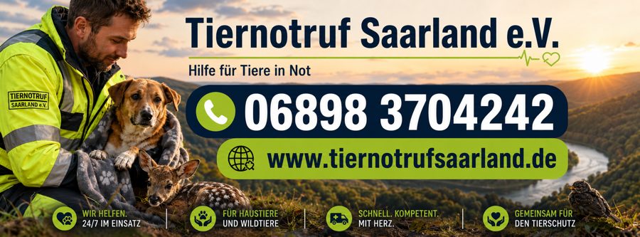 Tiernotruf Saarland e.V. Kontakt-Banner