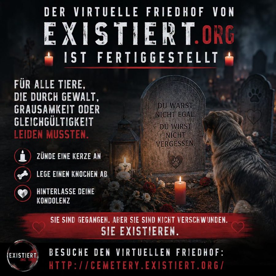 Virtueller Friedhof exisTIERt.org Launch