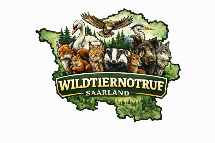 Wildtiernotruf Saarland Logo in Saarland-Kontur