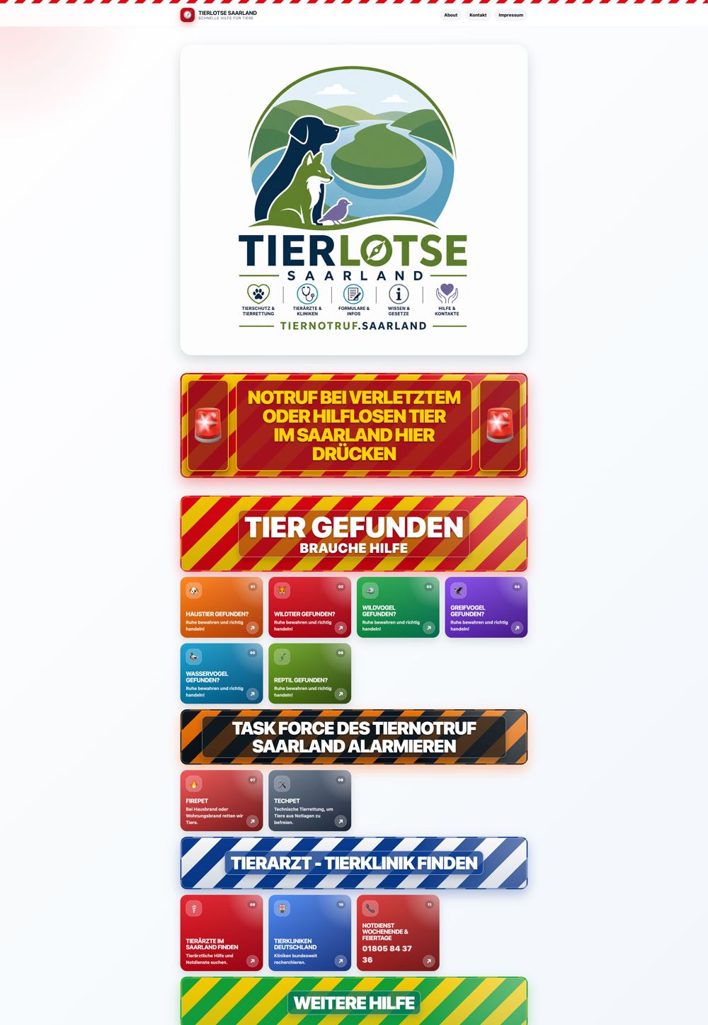 Tierlotse Saarland — Notfallportal